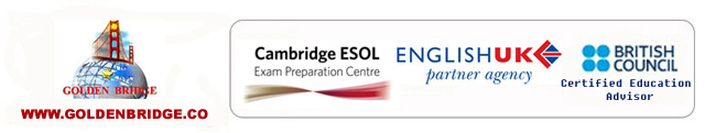 Varios Logos: English UK, Cambridge ESOL, BritCouncil 